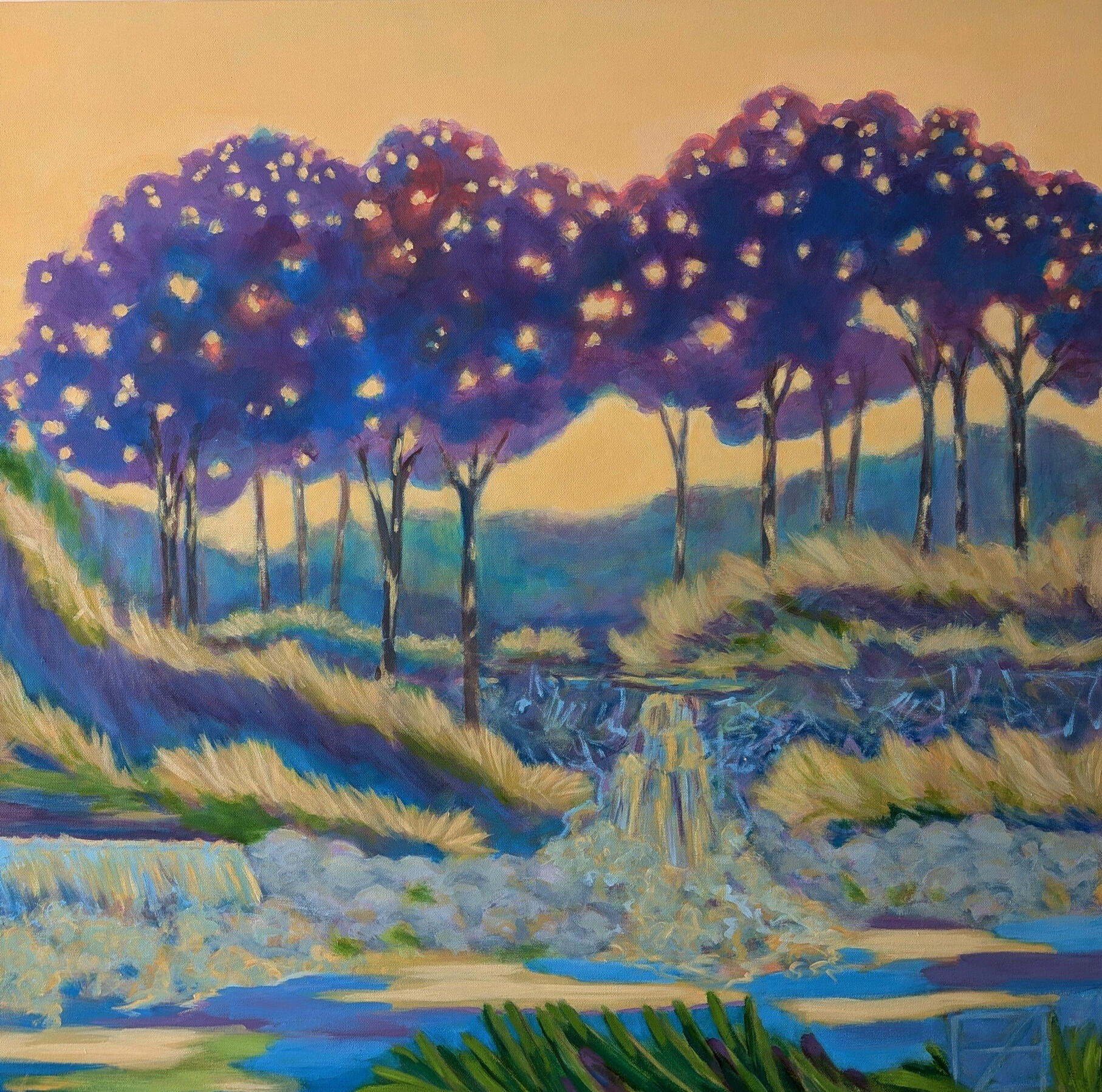 Spring Overflow: 36 x 36 in